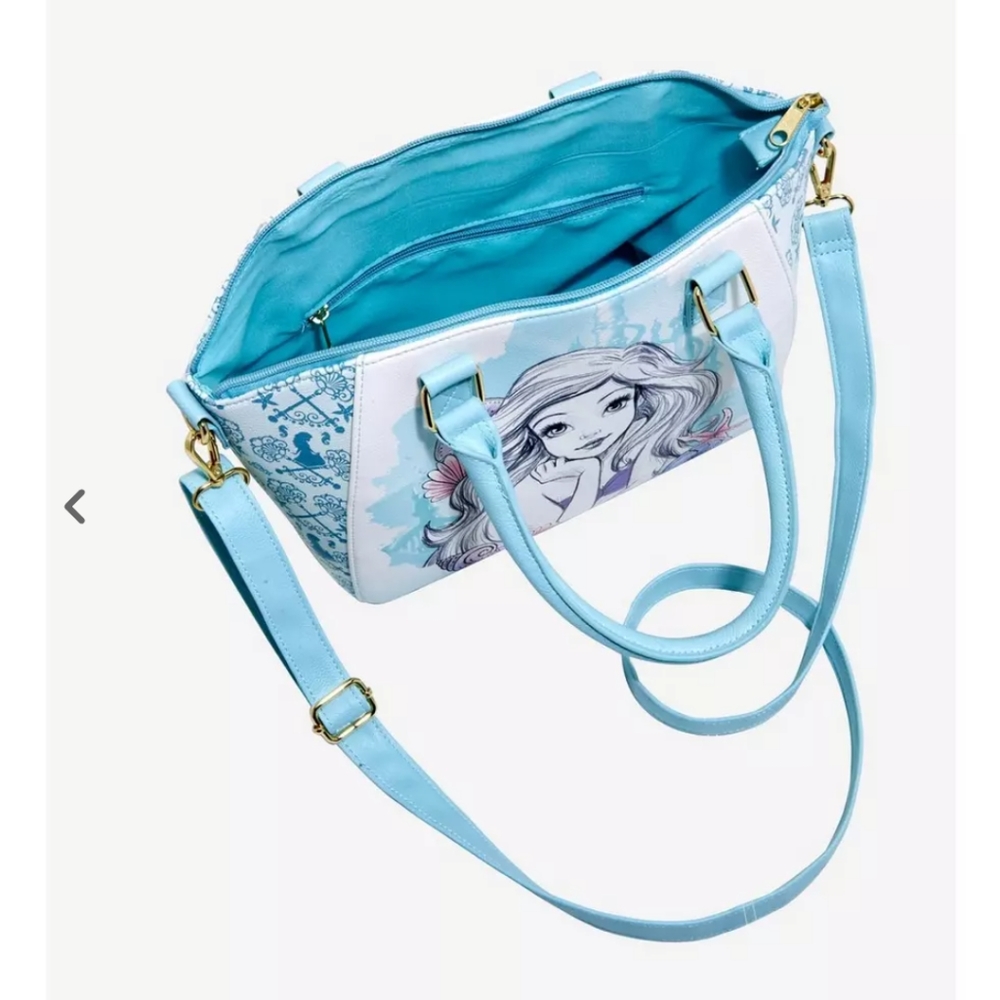 Loungefly Disney The Little Mermaid Blue Satchel Bag Bundle with Cardhol… - Picture 3 of 3